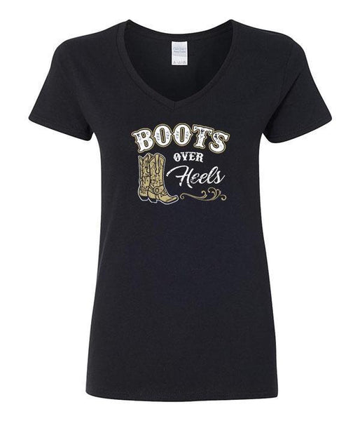 Boots Over Heels V-Neck