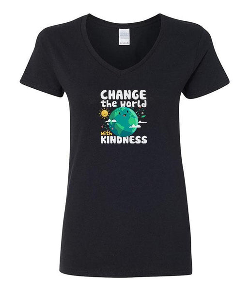 Change The World With Kindness - V-Neck