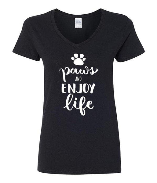 Paws And Enjoy Life - V-Neck