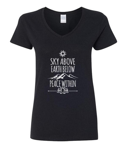 Sky Above Earth Below Peace Within V-Neck