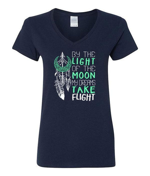 By The Light Of The Moon My Dreams Take Flight V-Neck