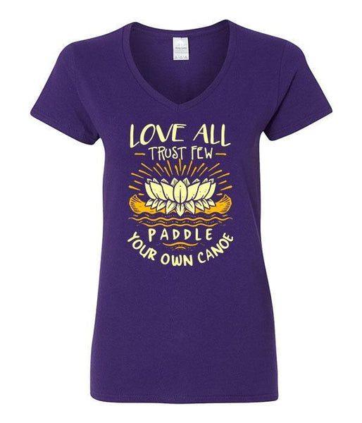 Love All Trust Few Paddle Your Own Canoe (Lotus) V-Neck