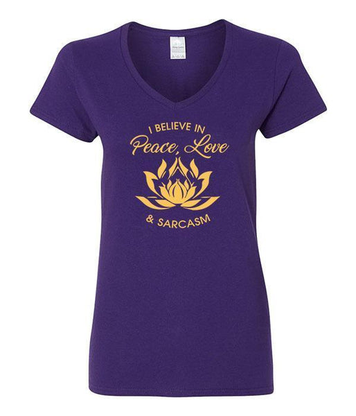 Peace, Love & Sarcasm V-Neck