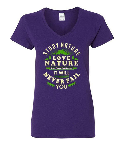 Study Nature Love Nature Stay Close To Nature It Will Never Fail You V-Neck