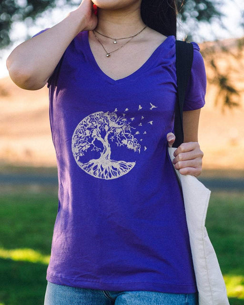 Tree Of Life Birds V-Neck