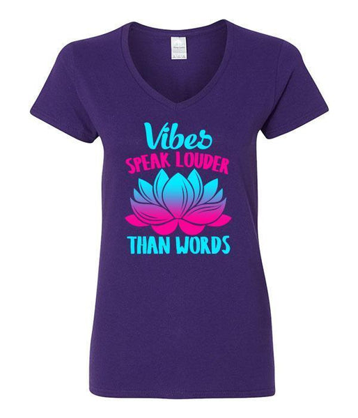 Vibes Speak Louder Than Words V-Neck