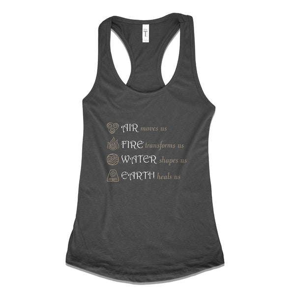 Air Moves - Fire Transforms - Water Shapes - Earth Heals