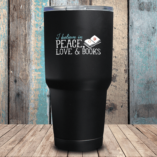 Peace, Love & Books Tumbler