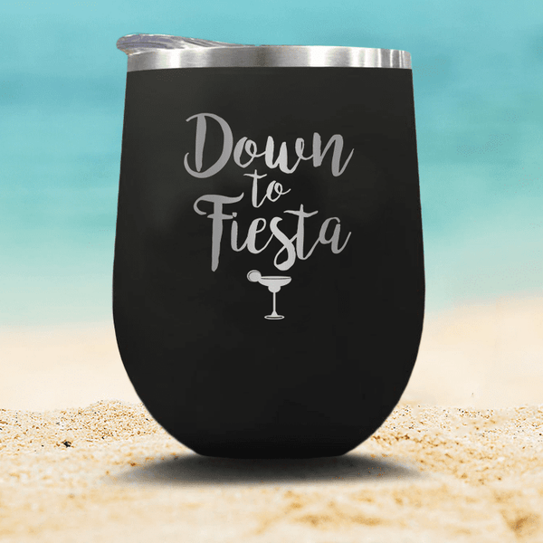 Down To Fiesta - Stemless Wine Glass