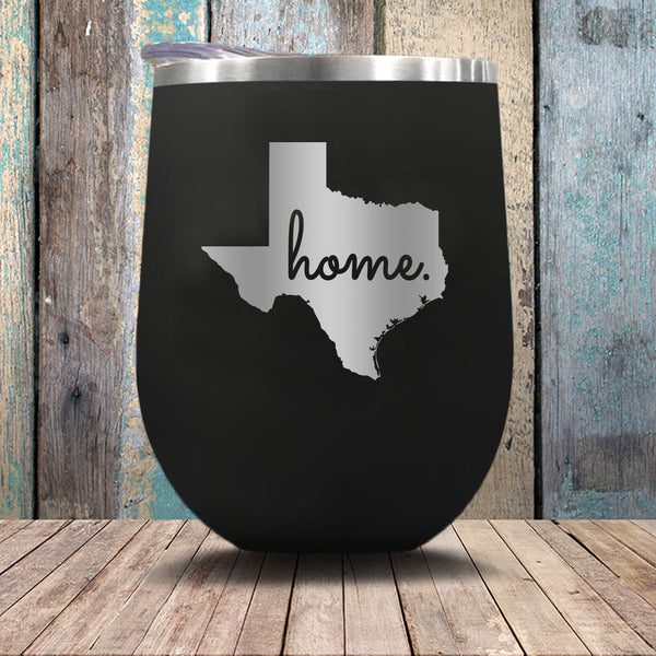 Texas Home - Stemless Wine Glass