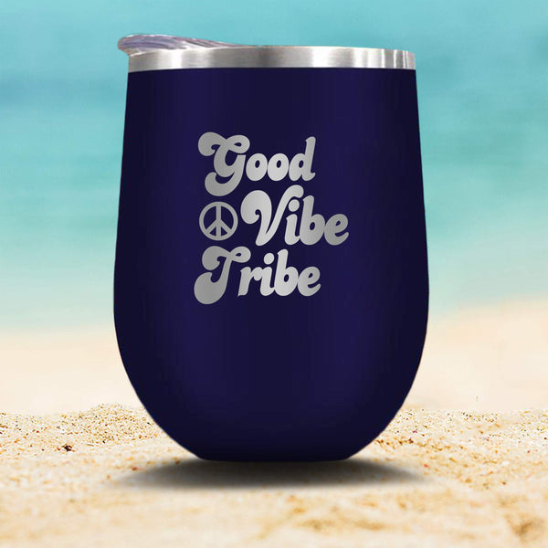 Good Vibe Tribe - Stemless Wine Glass