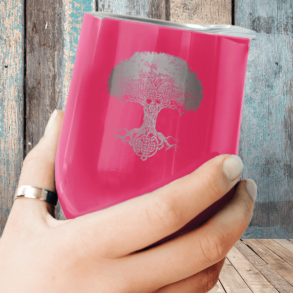 Tree Of Life (Roots Version) - Stemless Wine Glass