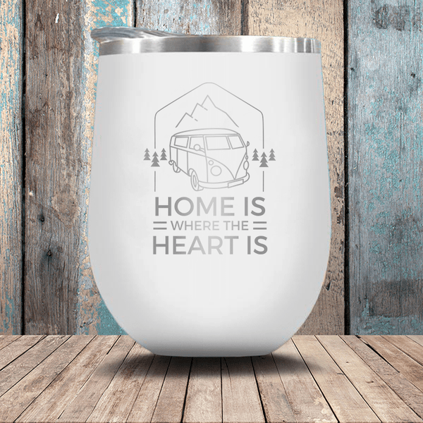 Home Is Where The Heart Is - Stemless Wine Glass